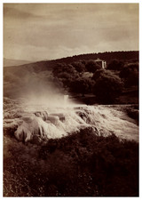 Algeria, Meskhutin Hammam, Waterfalls View Vintage Albumen Print Print Print picture