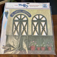 The Muffy Collection Paris Bistro Backdrop Le Lapin Rotund New Old Stock picture