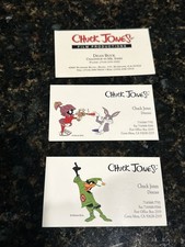 Original CHUCK JONES Film Productions BUSINESS CARD VINTAGE Warner Bros picture