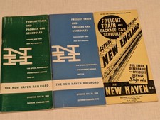 ORIG. NEW HAVEN RAILROAD FREIGHT TRAIN & PACKAGE CAR SCHEDULES: 1951, 1958, 1960 picture