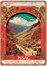 Vintage PIsac Peru Retro Look Travel Poster Metal Sign T3377 picture
