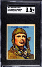 1933-1934 National Chicle Sky Birds #36:  CHARLES A. LINDBERGH (USA) ~ SGC 3.5 picture
