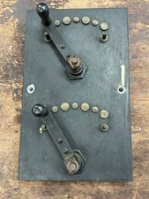Antique Industrial Slate Power Level Lever Switch Steampunk Frankenstein Prop picture