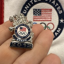 2012 London Olympics Team USA STAFF Lapel Pin US Olympic Team Badge Rare picture