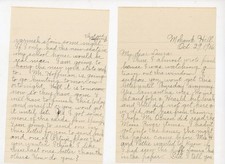 Antique 1906 Handwritten Letter Mohawk Hill NY School Teacher New York State Map picture