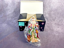 Vintage Christopher Radko The Miracle of Santa Green Jewel Christmas Ornament picture
