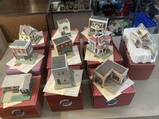 Lot Set Of Hallmark vintage Hometown America village buildings Don Palmiter picture