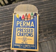 Vintage Binney & Smith No. 93 Perma Pressed Crayons Gold Medal '20s picture