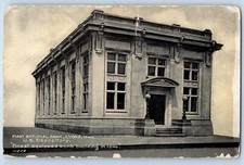 c1910's First National Bank Equipped US Depository Building Lyons Iowa Postcard picture