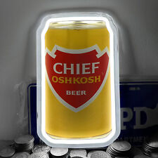 Chief Oshkosh Beer Cans Neon Sign Bar Store Wall Decor For Nightlight 12
