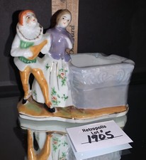 Lusterware Ceramic Mandolin Lute Player Planter Japan Vintage picture