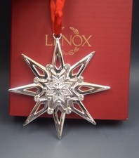 LENOX SILVER GEM CLEAR STAR ORNAMENT 3