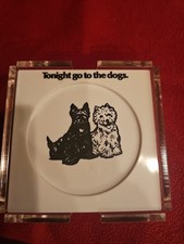 Vintage Black & White Scotch Whiskey Promotional Plastic Coasters picture