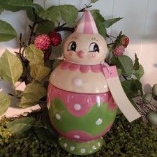 Darling NEW Johanna Parker Baby Chick Whimsical Canister ~ Carnival Cottage picture