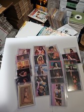 21 Piece Lot Fantasy/Erotic Trading Card Autographs Scream Queens/Showgirls  picture