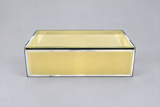 Vintage Yellow Lucite Box MCM Hollywood Regency Jewelry Vanity Decor-Rare Beauty picture