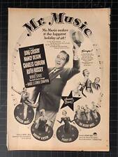 Vintage 1950s “Mr. Music” Film Print Ad - Bing Crosby - Nancy Olson picture