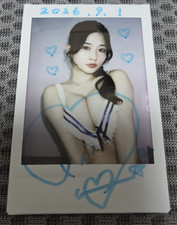 Meiri Autographed Signed Instax photo Cheki Japanese Female Idol picture
