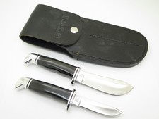 Vintage 1986-87 Buck 117 Trophy Set of 103 & 116 USA Fixed Blade Hunting Knife picture