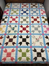 #857 Vintage Handmade  1950's Patchwork Quilt  66