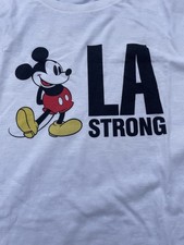 Disney parks LA STRONG Mickey Mouse White t-shirt adult Size XL  NWOT picture