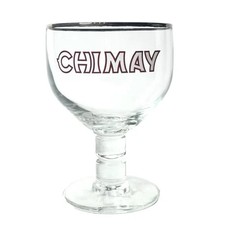 Chimay Beer Glass Critzenhoff Cristal 26cl Silver Rim Beer Glass  picture