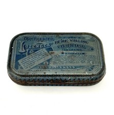 Antique 1901 John Wyeth Willow Charcoal Lozenges Tin Rare Vintage Philadelphia picture