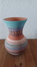 Vintage Handmade Navajo Pottery Vase Etched Signed picture