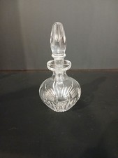 Waterford Crystal Claria Cut Glass Round Perfume Bottle & Stopper picture