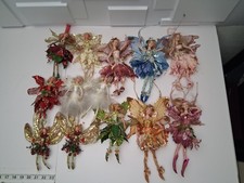 Vintage Woodland Fairy Elf Sprite Pixie Ornament Set 13 Whimsical Fantasy 8” picture