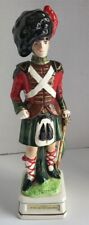RARE VINTAGE BLACK WATCH 1825  42nd FOOT OFFICER, CERAMIC MUSICAL DECANTER picture