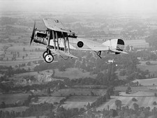 Bristol F2B Brisfit Fighter Biplane Over Countryside Old Aviation Photo picture