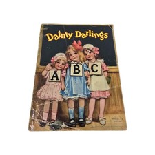 Dainty Darlings Vintage 1911 ABC Book Samuel Gabriel Sons Linen Pages Color picture