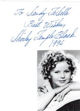Shirley Temple signed card  1930s child actress picture