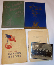 3 VINTAGE J W CANNON HIGH SCHOOL YEARBOOKS  KANNAPOLIS, NC 1942/1943/1944 WW2 picture