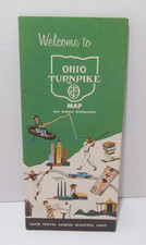 Vintage 1960 Welcome To Ohio Turnpike Map and General Information Brochure picture