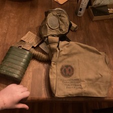 WWI US Army M1917 Gas Mask 27th Division 105th Inf ID’d Mechanic Rampe Complete picture