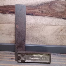 Vintage Stanley Cast Iron Try Square Woodworking Layout Tool picture