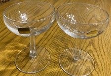 Luminarc Verrerie D'Arques France Stemmed Champagne Coupes  Sherbet Bowls Pair picture