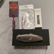 REMETTE Cool Whale Framelock Gray Titanium Folding Bohler M390 Knife RTCLT1 picture