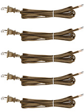 Antique Lamp Cord, 8 Foot Long Replacement Repair Part, 18/2 SPT-1 Wire - 5 Pack picture