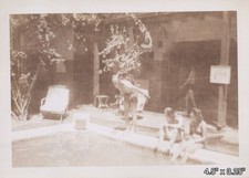 1943 Del Tahquitz Palm Springs California Pool Diving Man VINTAGE PHOTO picture