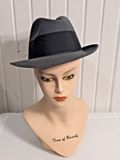 50's Royal Stetson John B Stetson gray fedora vintage hat 7 1/8 NOS / BOX DAMAGE picture