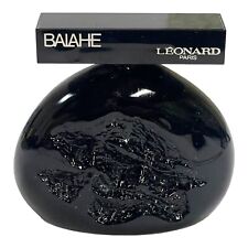 Balahe' by Leonard Paris black glass vintage perfume bottle, empty Art Deco picture