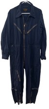 VTG 50s U.S.A.F. Type L-1A Flying Suit Light Aviation Military Navy Blue Sz XL picture