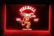 Fireball Cinnamon Whiskey Bar beer club LED Neon Light Sign home room gift decor picture