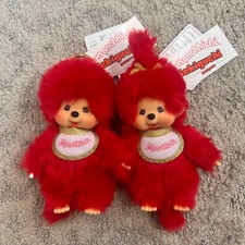 Sekiguchi Monchhichi PAIR Kiddyland 80th Anniversary Edition Plush Doll Keychain picture