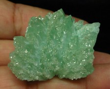 Pointed green apophyllite with calcite # 7825 picture