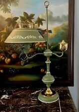 Old Vintage French Empire Bouilotte Tole Table Lamp w/ Metal Shade Student lamp picture