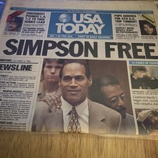 USA Today October 4, 1995 OJ Simpson Free Complete picture